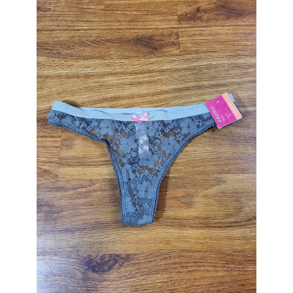 NWT Xhilaration Target Size XS Gray Lace Thong